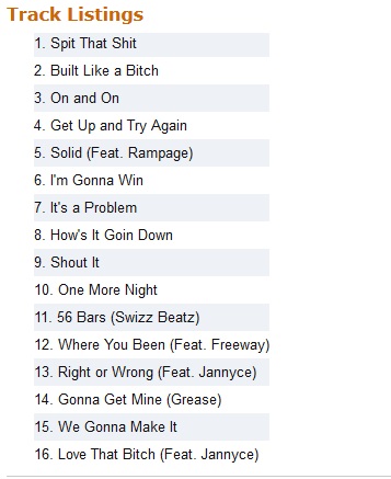 DMX-Tracklist
