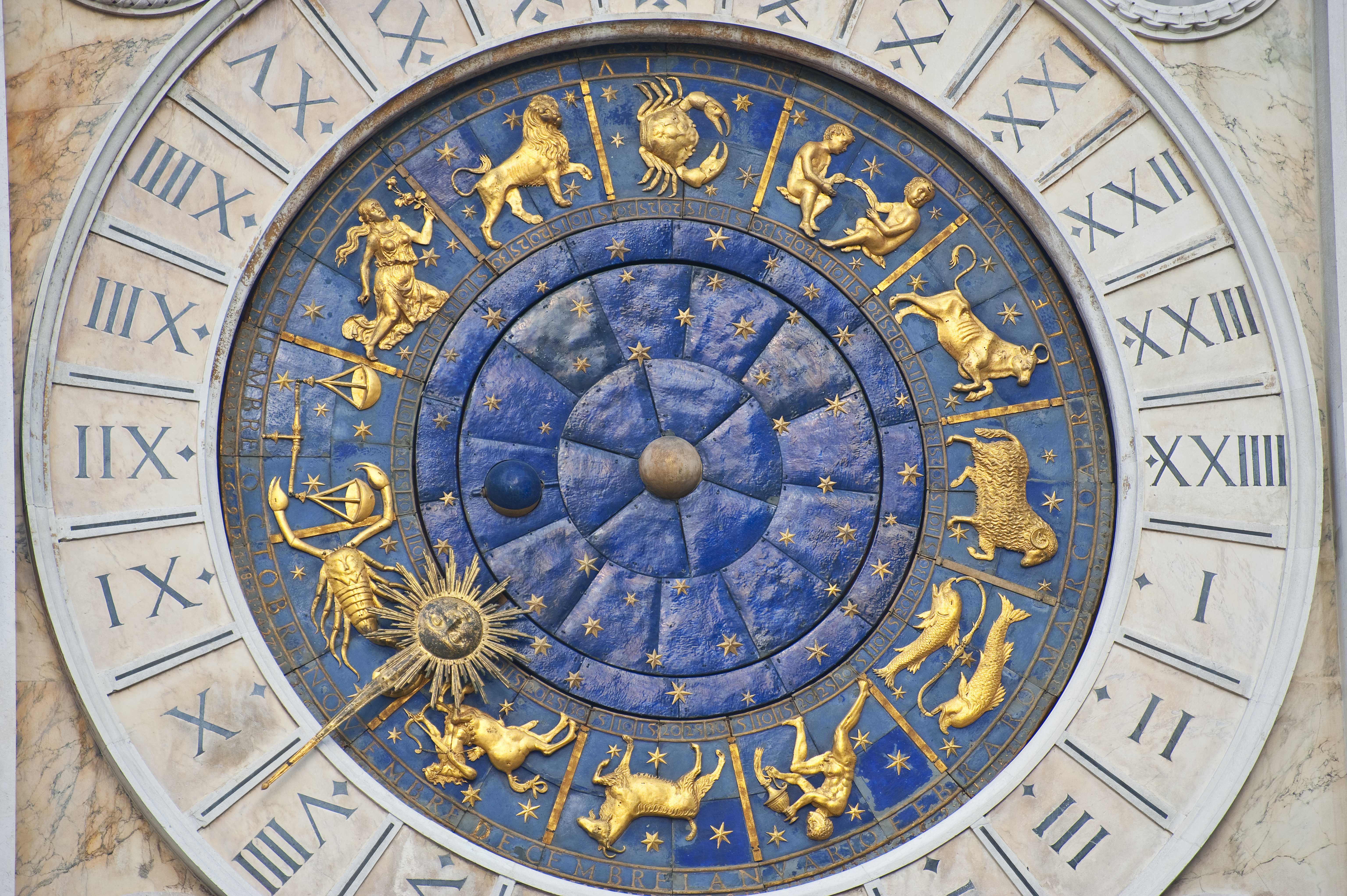San Marco square, detail of the Clock Tower