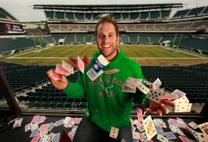 Philadelphia Eagles player Jon Dorenbos is not only a talented longsnapper, but a magician. Quick