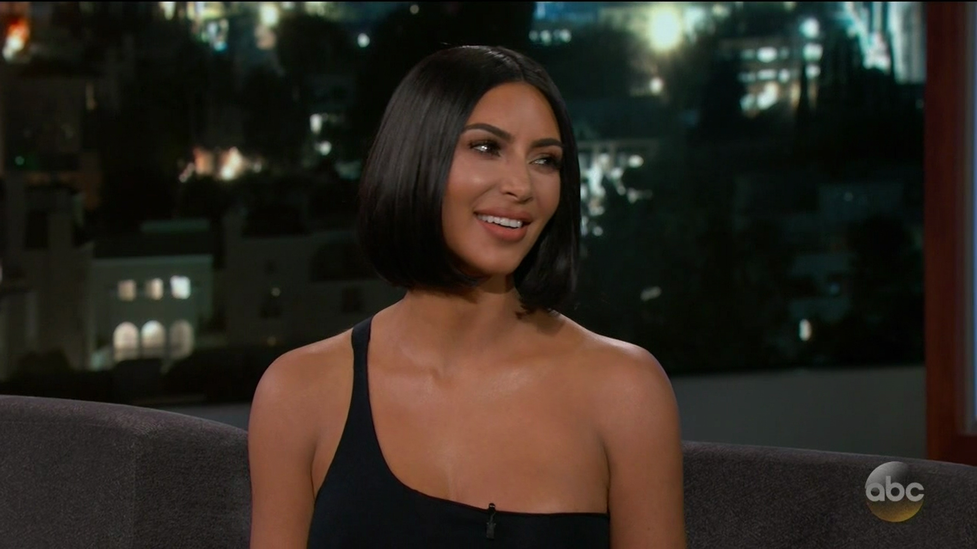 Kim Kardashian West during an appearance on ABC's Jimmy Kimmel Live!'