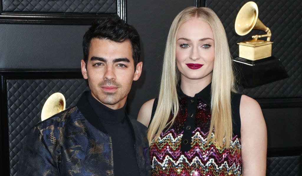 Joe Jonas and wife Sophie Turner arrive at the 62nd Annual GRAMMY Awards held at Staples Center on January 26, 2020 in Los Angeles, California, United States.