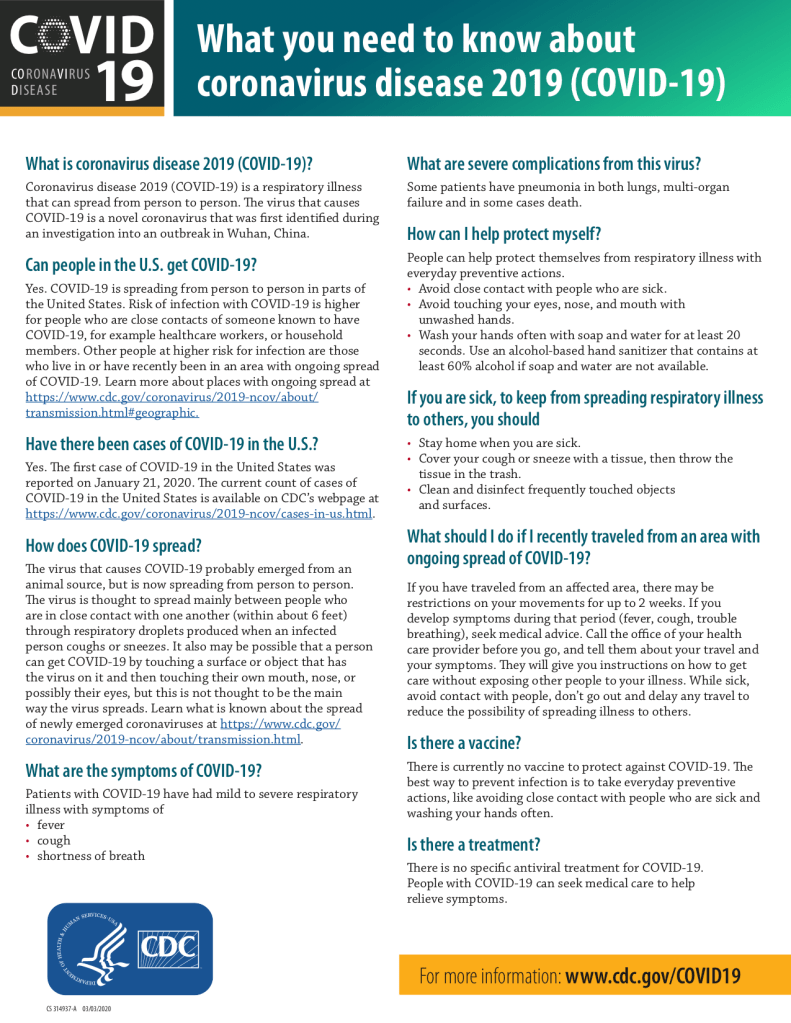 Coronavirus What You Need To Know