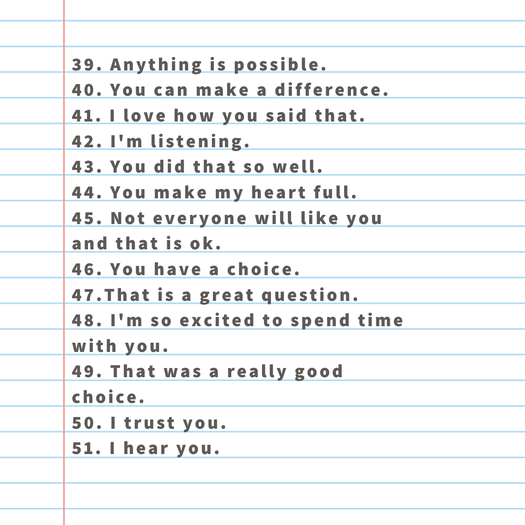 55 Successful Things To Say To Your Child