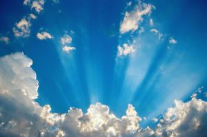 Clouds and sun rays